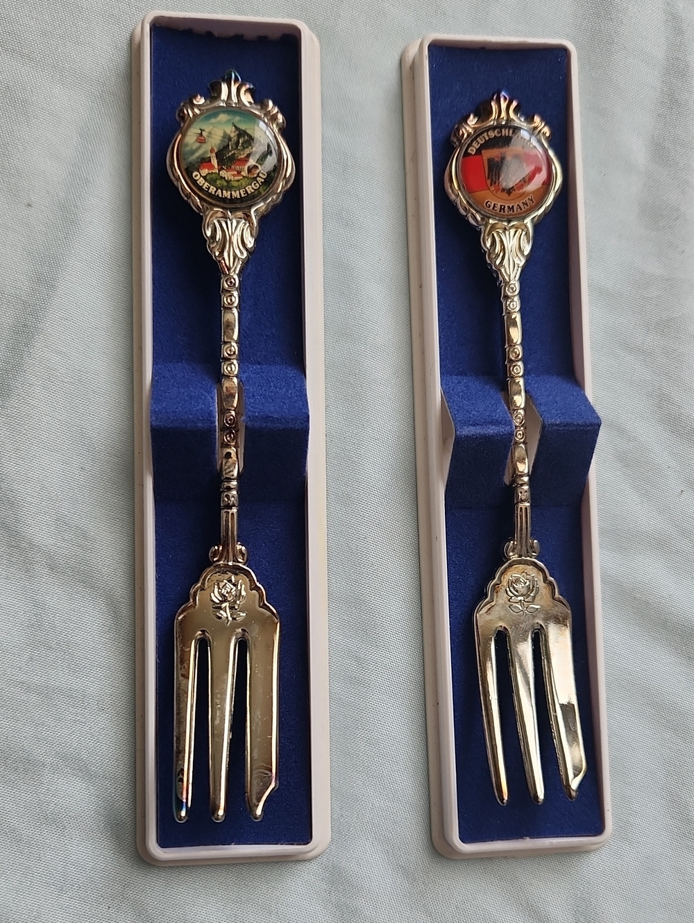 Decorative Silver-Tone Collectible Forks - Set of 2